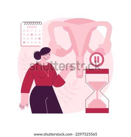 Menopause abstract concept vector illustration. Women climax, hormone replacement therapy, menopause support, hormonal change, climacteric symptoms and signs, female health abstract metaphor.