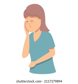 Vector de dibujos animados de iconos de la vejiga de la menopausia. Fertilidad climática. Salud de la mujer