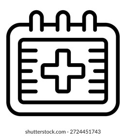 Vector de contorno del ícono del calendario de la menopausia. Salud hormonal. Equilibrio de mujeres