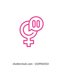 menopause icon, line vector art