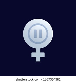menopause icon on dark, vector