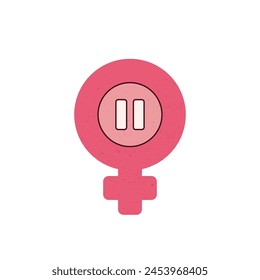 menopause icon on white, vector design