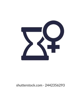 menopause icon, pictogram on white