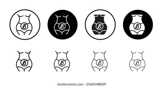 Menopause icon Thin line flat illustration