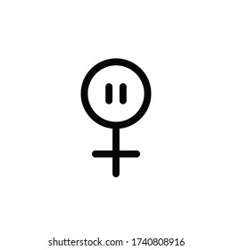 icono de línea de menopausia, ilustración vectorial