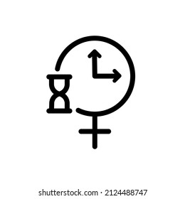 Menopause line icon, vector illustration. Outline symbol icon for websites, web design, mobile app, isolated on white background