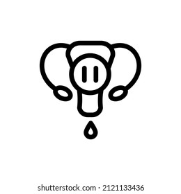 Menopause outline icon. Uterus line icon. Pictogram of female organ. Vector sign for web graphics.