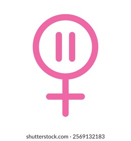 Menopause symbol Vector flat thin line illustration