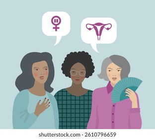 Menopause talk, women's peer support group.