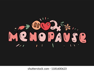 Menopause Vector Icon Editable Illustration Pink Stock Vector (Royalty ...