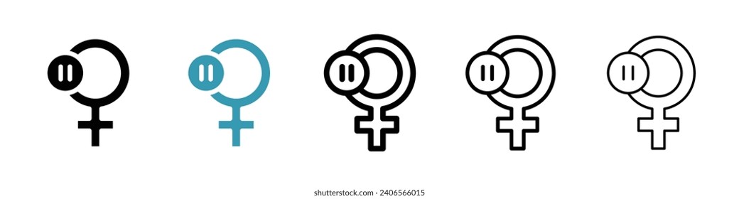 Menopause vector icon set. Women menstruation cycle vector icon for Ui designs
