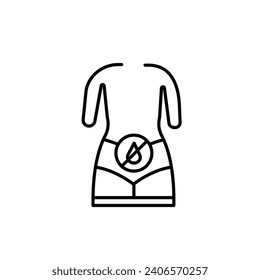 Menopause vector icon. Women menstruation cycle vector sign in black and white color.