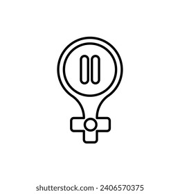 Menopause vector icon. Women menstruation cycle vector sign in black and white color.