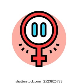 menopause woman disease color icon vector. menopause woman disease sign. isolated symbol illustration