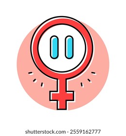 menopause woman disease color icon vector. menopause woman disease sign. isolated symbol illustration