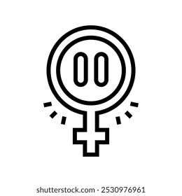 menopause woman disease line icon vector. menopause woman disease sign. isolated contour symbol black illustration