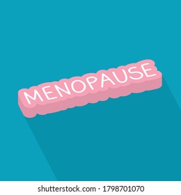 menopause word concept- vector illustration