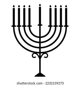 Menorah Candle. Hanukkah Candle. Isolated Vector Illustration