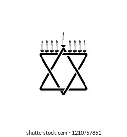 menorah candles icon. Element of hanukkah icon for mobile concept and web apps. Detailed menorah candles icon can be used for web and mobile