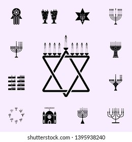 menorah candles icon. Hanukkah icons universal set for web and mobile