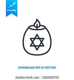 Menorah, candles lighting order. Hanukkah Clipart 