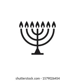 menorah flat icon, vector illustration