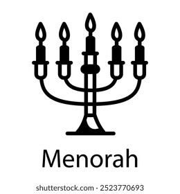 Handgezeichnetes Menorah-Stilsymbol 