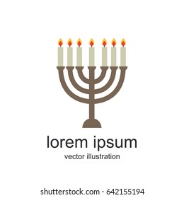 menorah for Hanukkah icon
