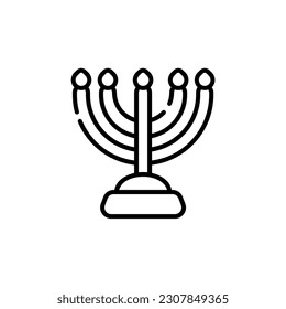 menorah icon with black color