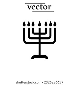 Menorah icon design flat illustration on white background..eps