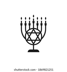 Menorah icon design isolated on white background