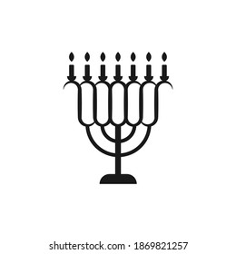 Menorah icon design isolated on white background