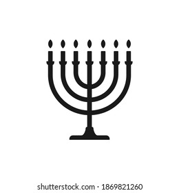 Menorah Icon Design Isolated On White Stock Vector (Royalty Free ...