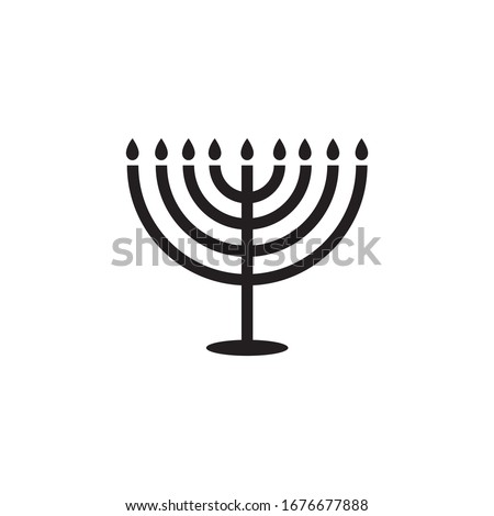 Menorah icon design isolated on white background