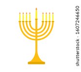Menorah icon. Flat illustration of menorah vector icon for web design
