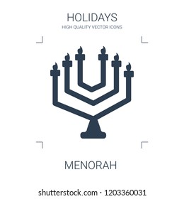 menorah icon. high quality filled menorah icon on white background. from holidays collection flat trendy vector menorah symbol. use for web and mobile