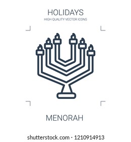 menorah icon. high quality line menorah icon on white background. from holidays collection flat trendy vector menorah symbol. use for web and mobile