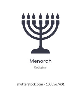 menorah icon. isolated menorah icon vector illustration from religion collection. editable sing symbol can be use for web site and mobile app