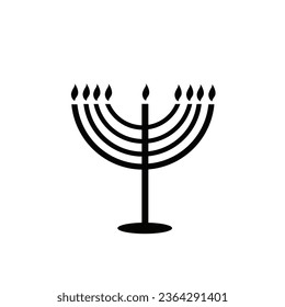 Menorah icon. Religion icon isolated on white background