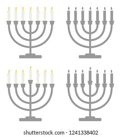 a menorah icon set