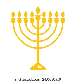 Menorah icon simple isolated on white background. Vector illustration