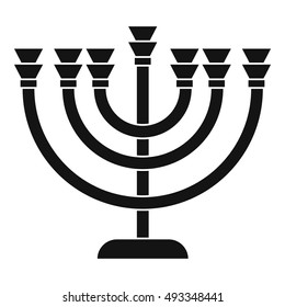 Menorah icon in simple style on a white background vector illustration