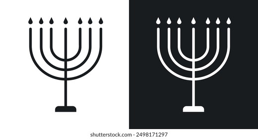 Menorah icon in solid style