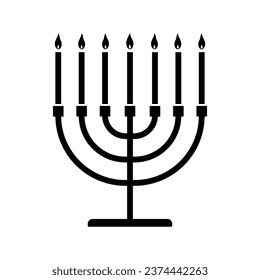 Menorah icon symbol. Vector illustration