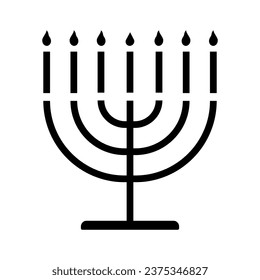 Menorah icon symbol. Vector illustration