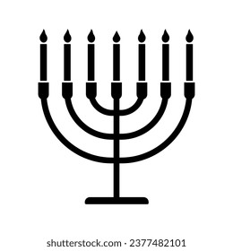 Menorah icon symbol. Vector illustration