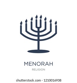 Menorah icon. Trendy flat vector Menorah icon on white background from Religion collection, vector illustration can be use for web and mobile, eps10