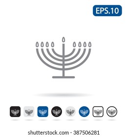 Menorah icon. Vector illustration.