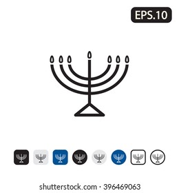 Menorah icon. Vector illustration.
