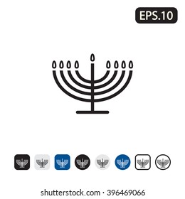 Menorah icon. Vector illustration.